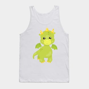 Cute Dragon, Little Dragon, Green Dragon, Magic Tank Top